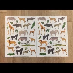 African Animals Stickers NWT